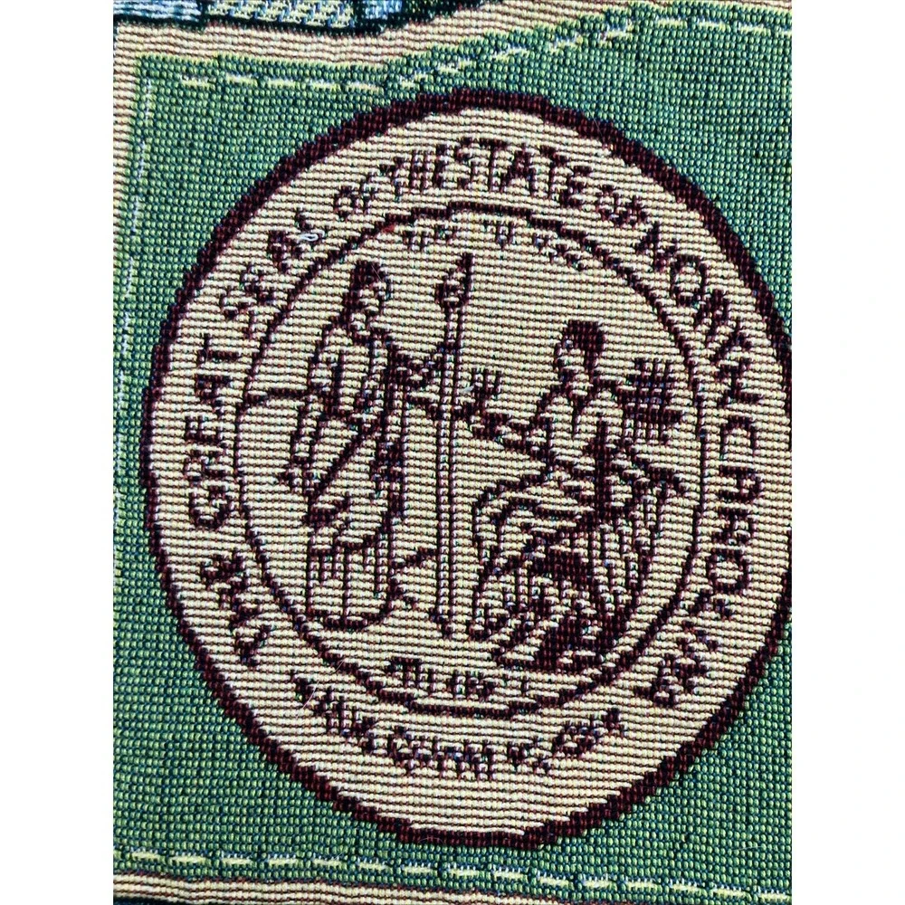 North Carolina Woven Tapestry Blanket Throw 48